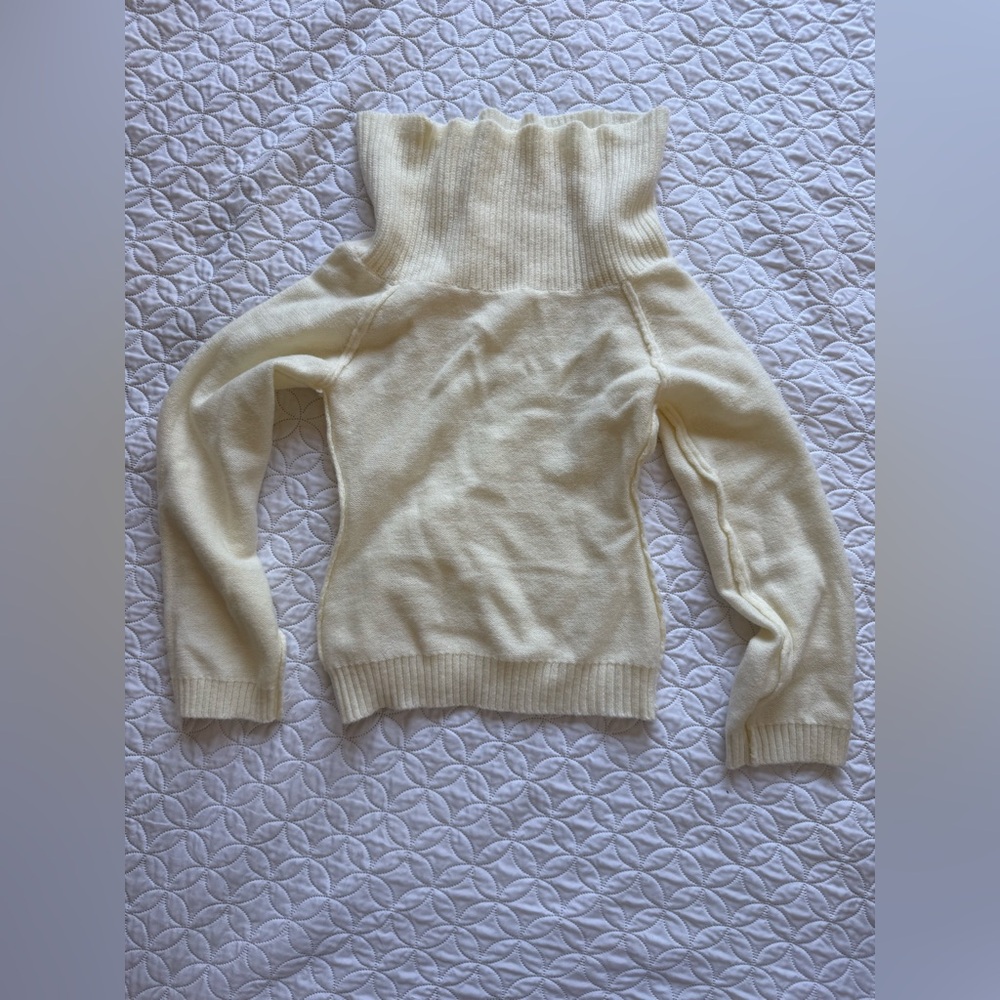 Cream off the shoulder Sweater